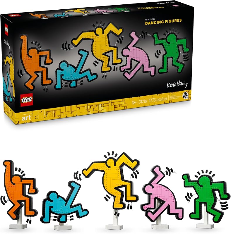 LEGO Art Keith Haring Dancing Figures Home Decor Building Set for Adults Wall Art Decor Gift Idea for Men Women who Enjoy DIY Arts and Crafts 31216