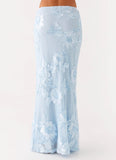 Radiate Maxi Skirt Blue