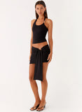 Lucent Mini Skirt Black