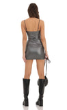 Bodycon Dress in Silver Shimmer