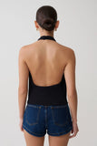 Huyen Cowl Front Modal Top Black