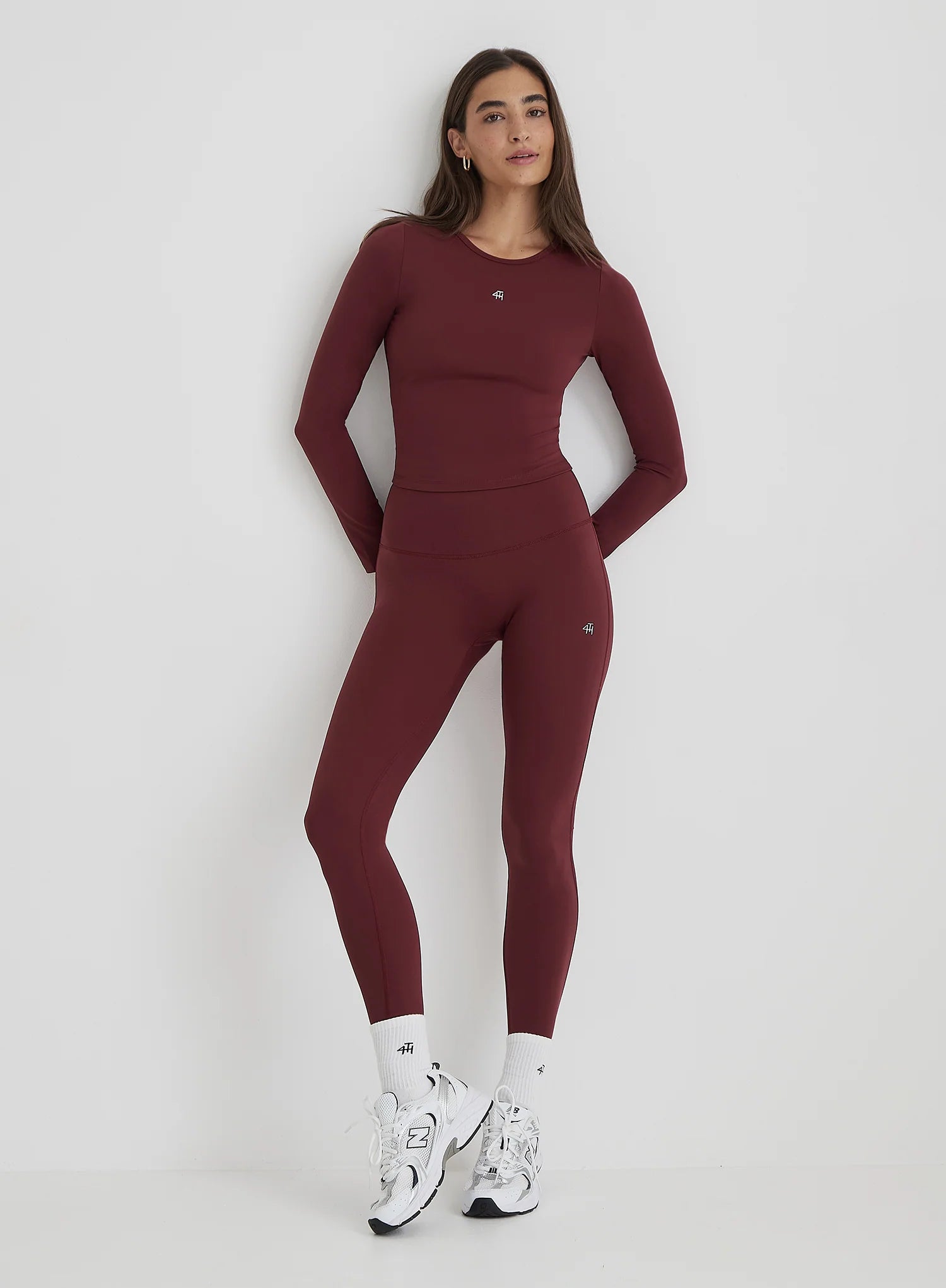 Burgundy 4th Branded Legging