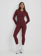 Burgundy 4th Branded Legging