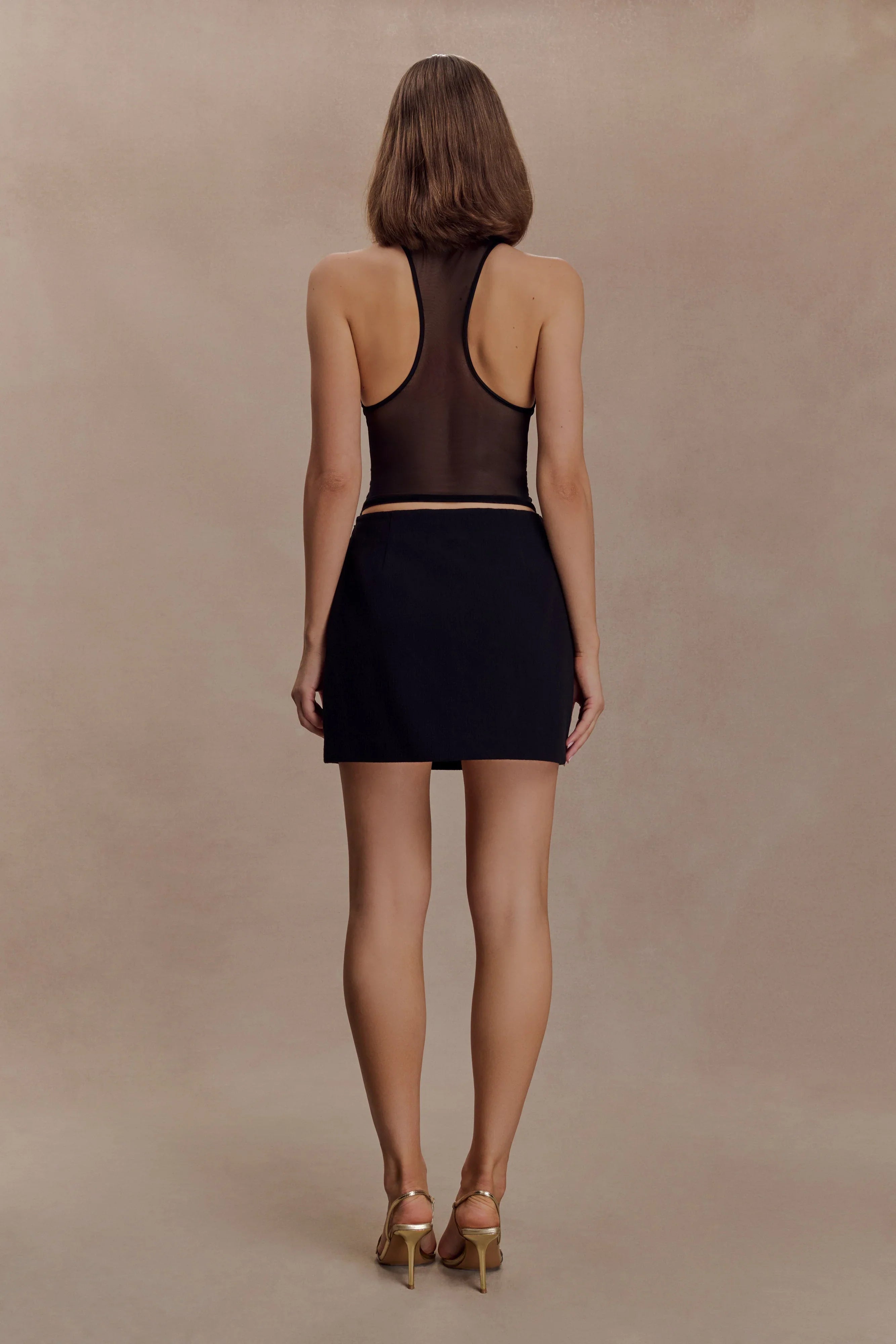 Dayana Cotton Mini Skirt Black