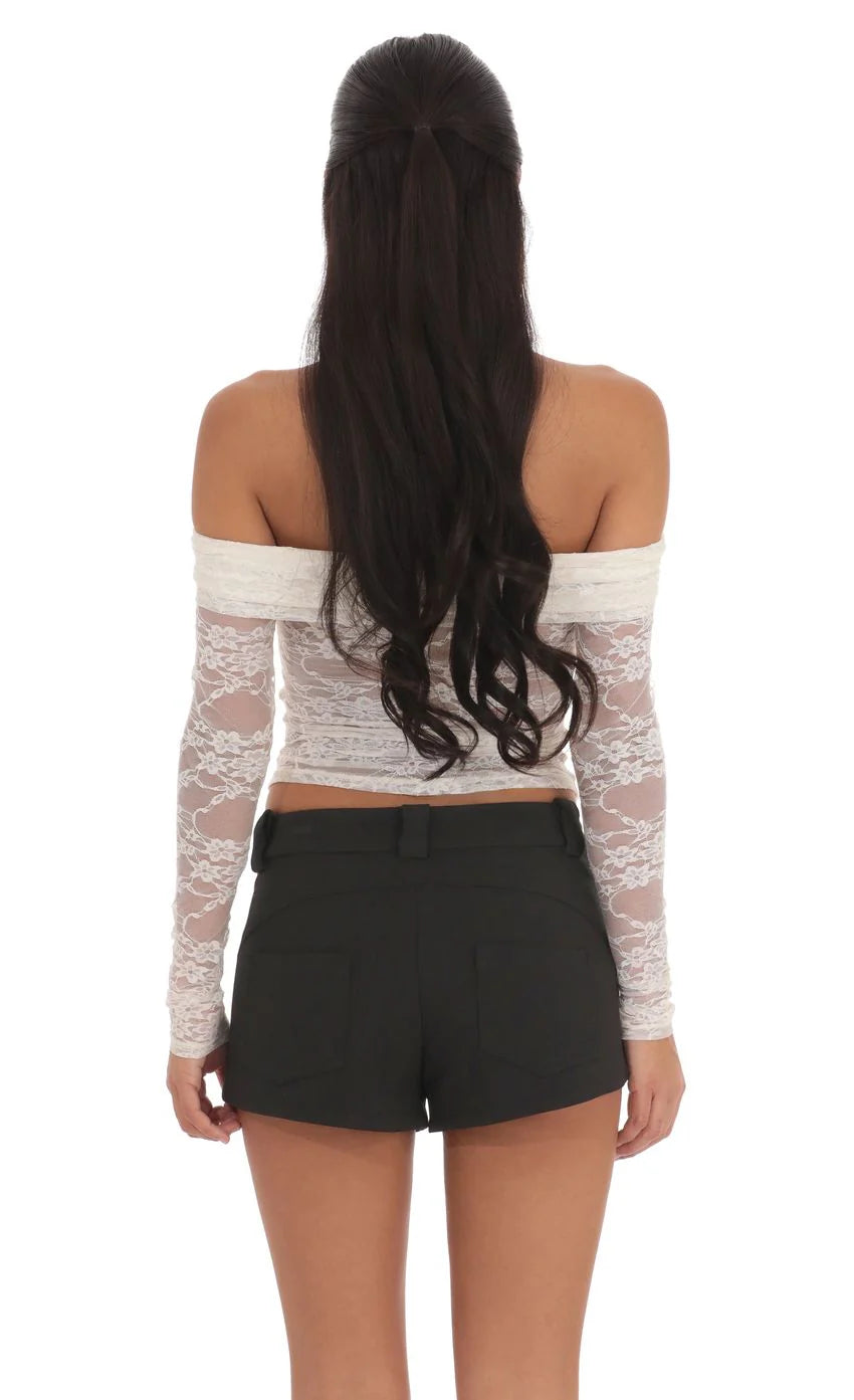 Mini Shorts in Black