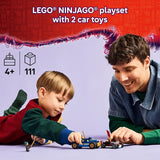 LEGO NINJAGO Rogue vs Drix Race Car Duel Building Toy for Preschool Kids Ninja Toy with Starter Brick for Boys Girls 4 Gift Idea for Birthdays Dragons Rising Fans 71840