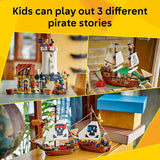 LEGO Creator 3 in 1 Iconic Pirate Ship Toy Building Set for Boys Girls Ages 9 Includes 5 Minifigures Gift for Kids Birthdays 31387