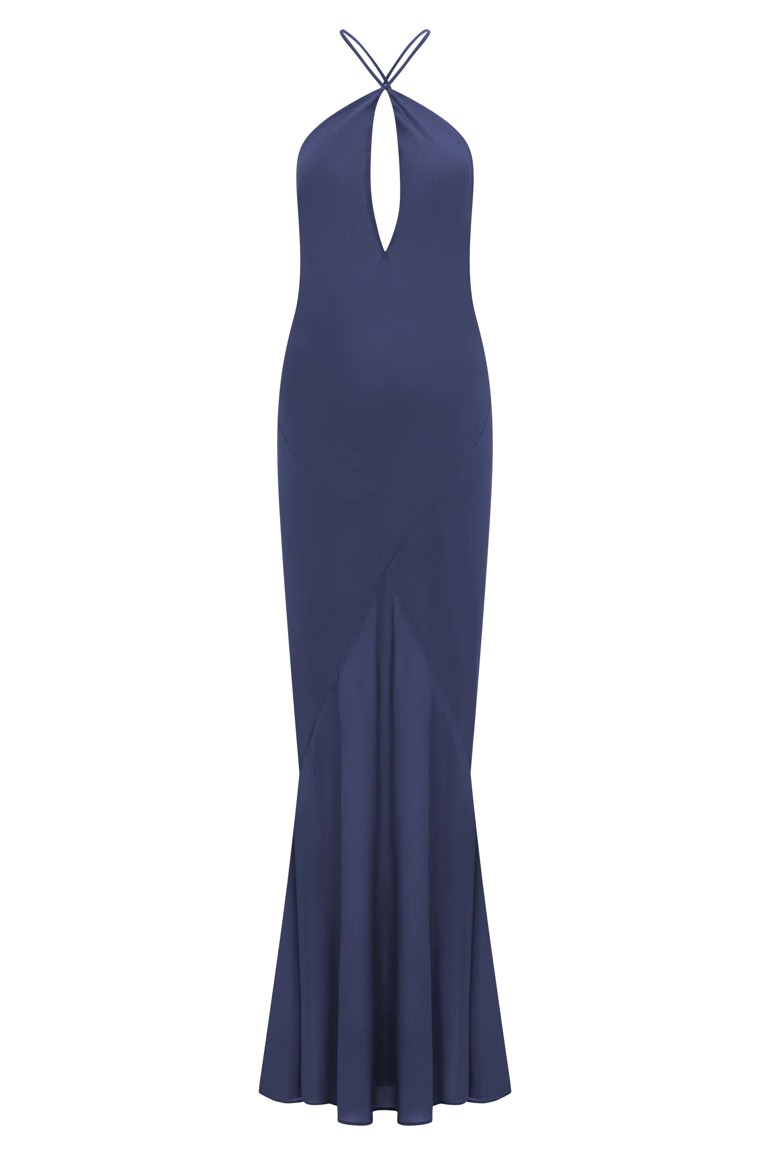 Nerea Slip Halter Maxi Dress Purple Ink