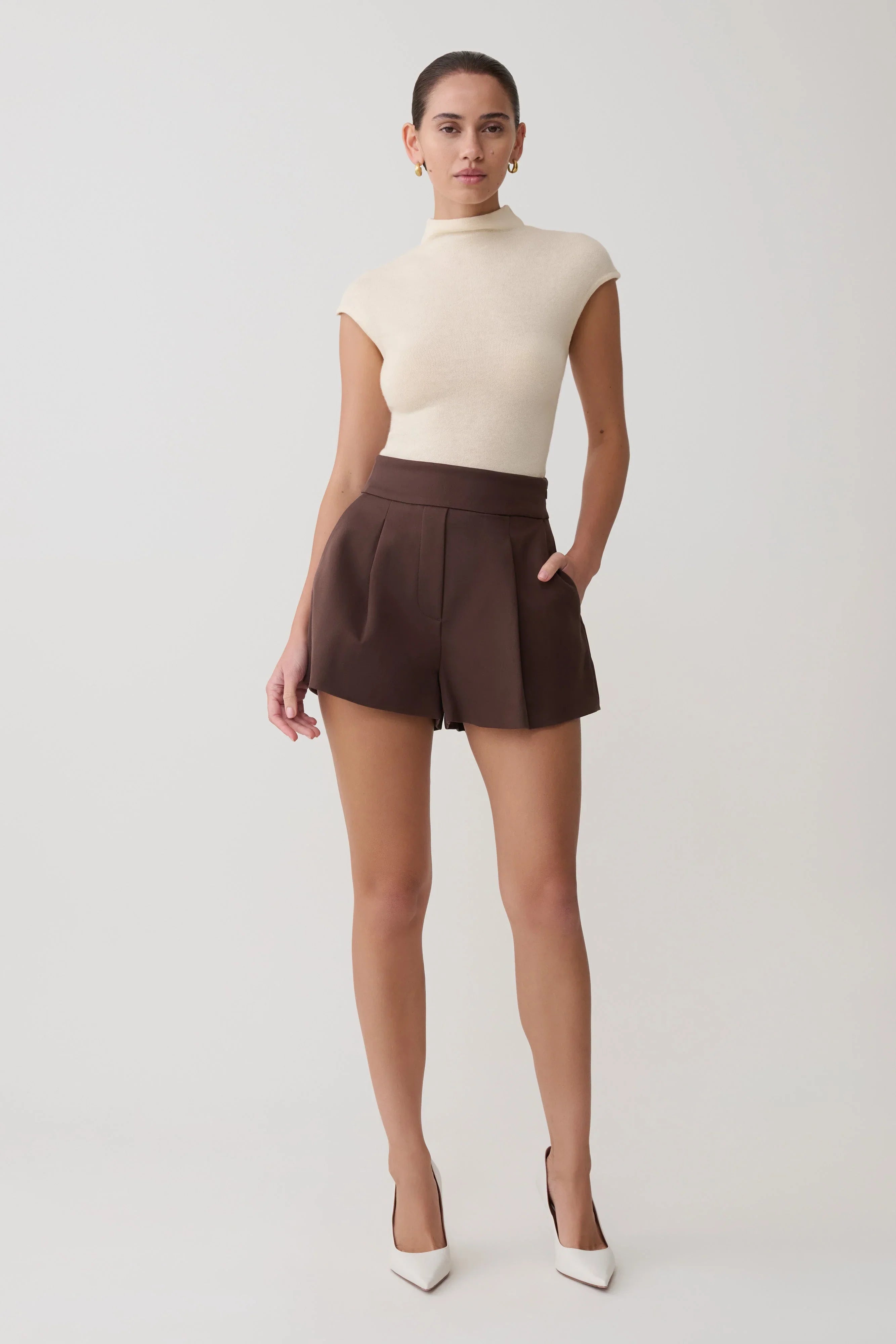 Alden High Waisted Short Chocolate