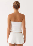 Doja Strapless Top White
