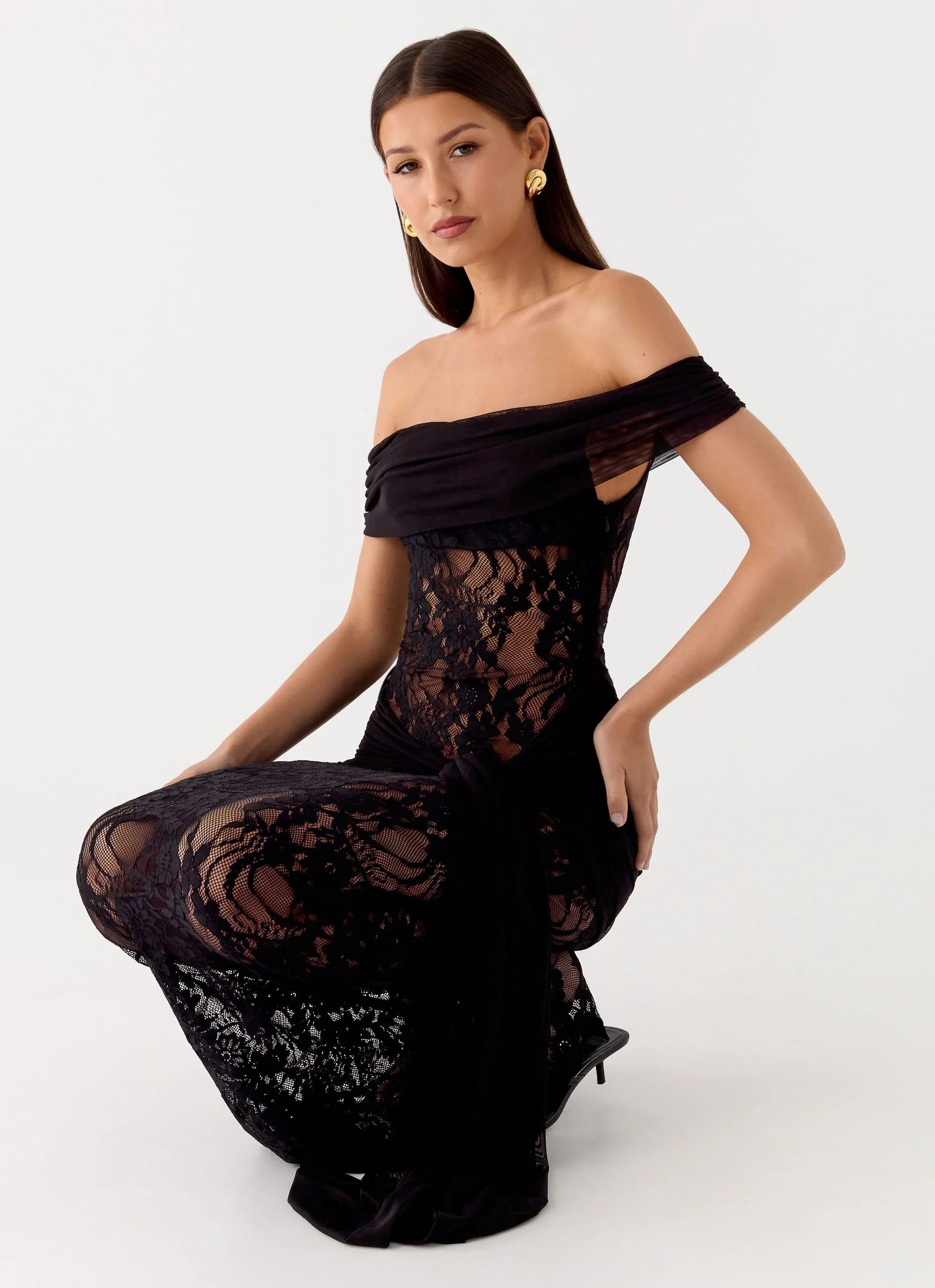 Gracie Twist Maxi Dress Black