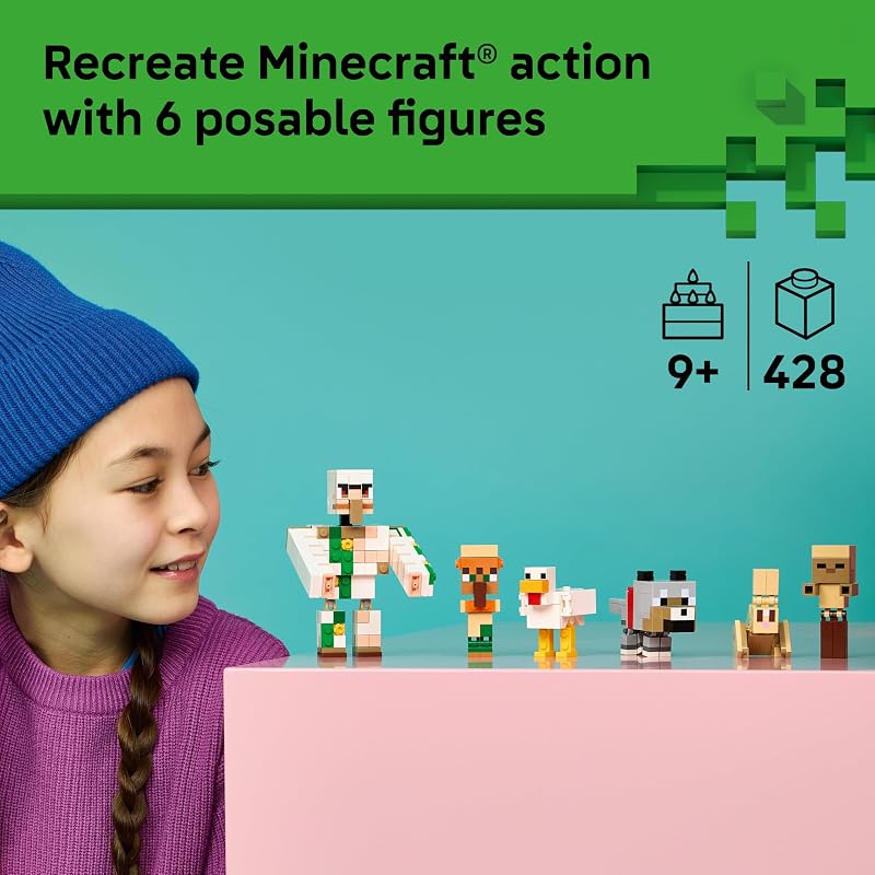 LEGO Minecraft Chicken Jockey Desert Attack 21592 Building Toys for Boys Girls Ages 9 Sturdy Build for Pretend Play 428 pieces Gift for Birthdays