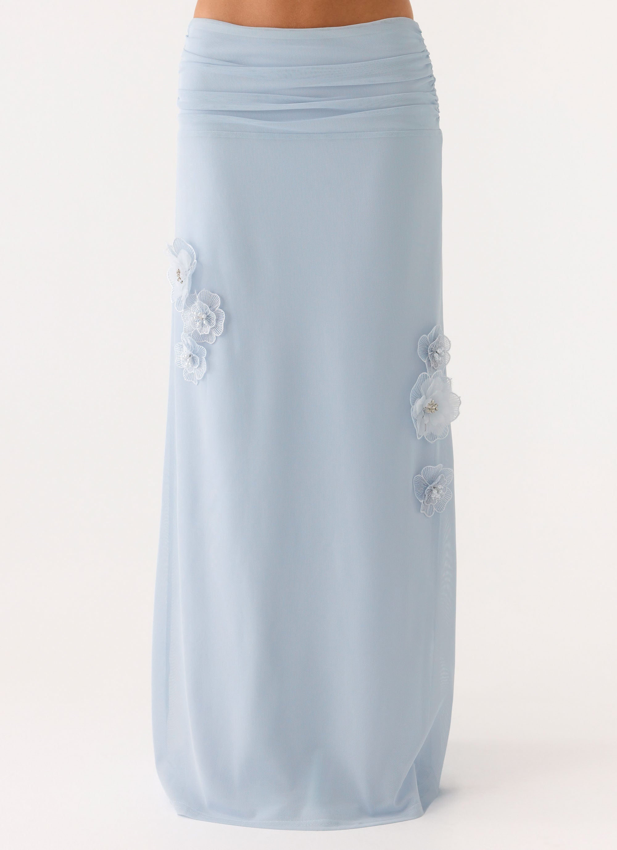 Fleur Power Maxi Skirt Blue