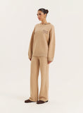 Camel Knitted Fourth Studio Wide Leg Trousers