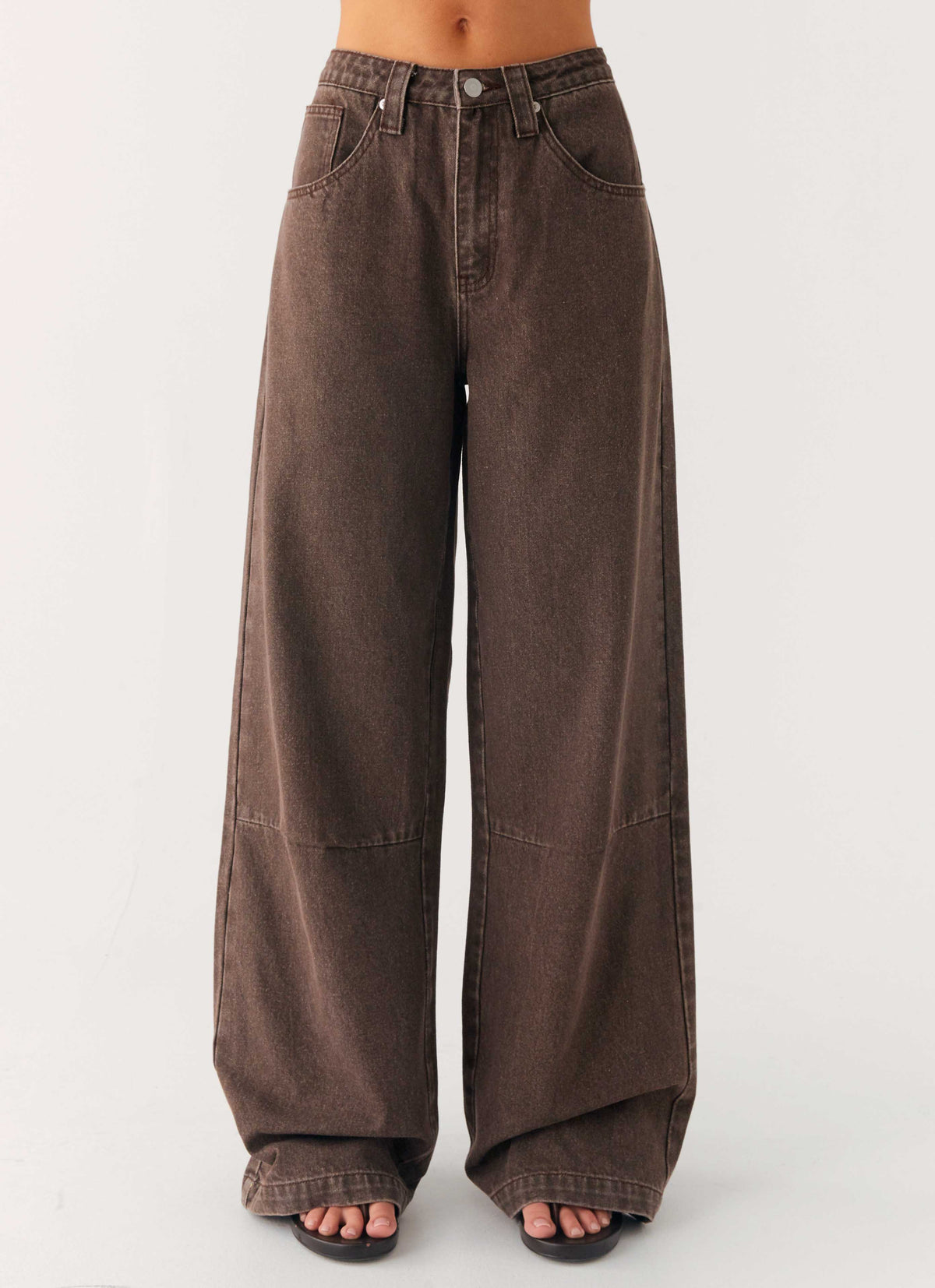 Midwest Low Rise Denim Jeans Light Wash Chocolate