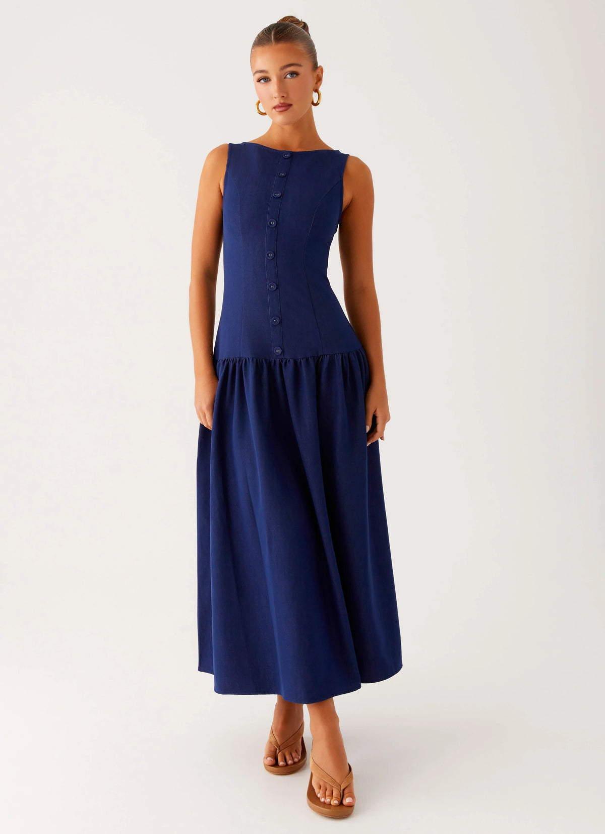 Hayes Denim Midi Dress Indigo