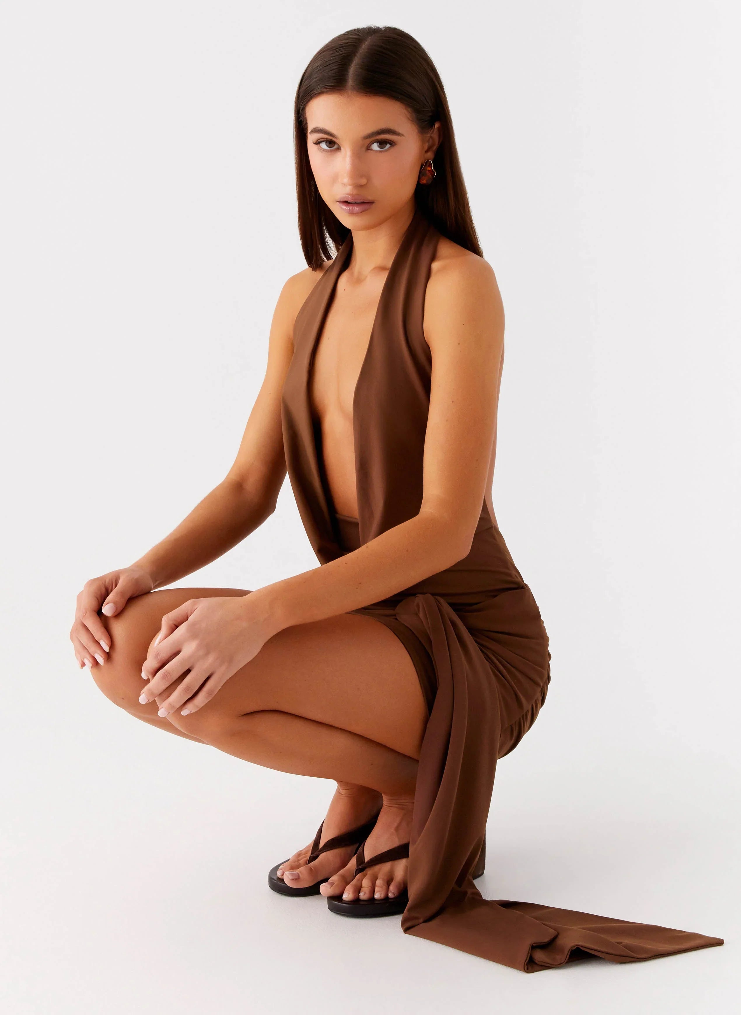 Orchard Mini Dress Chocolate