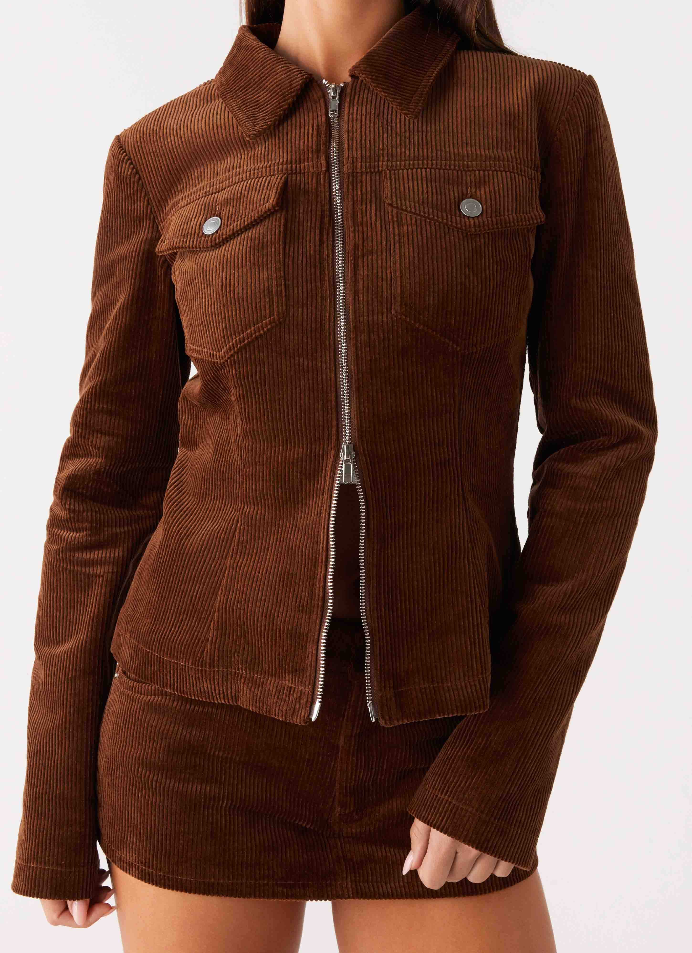 Taliyah Cord Jacket Walnut