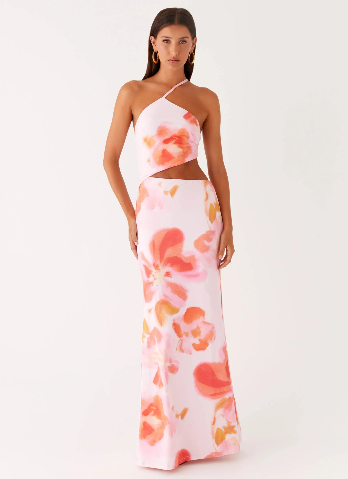 Riano Cut Out Maxi Dress Blushing Blossom