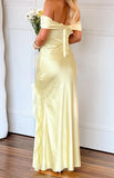 Anica Yellow Off Shoulder Maxi Dress PRE ORDER