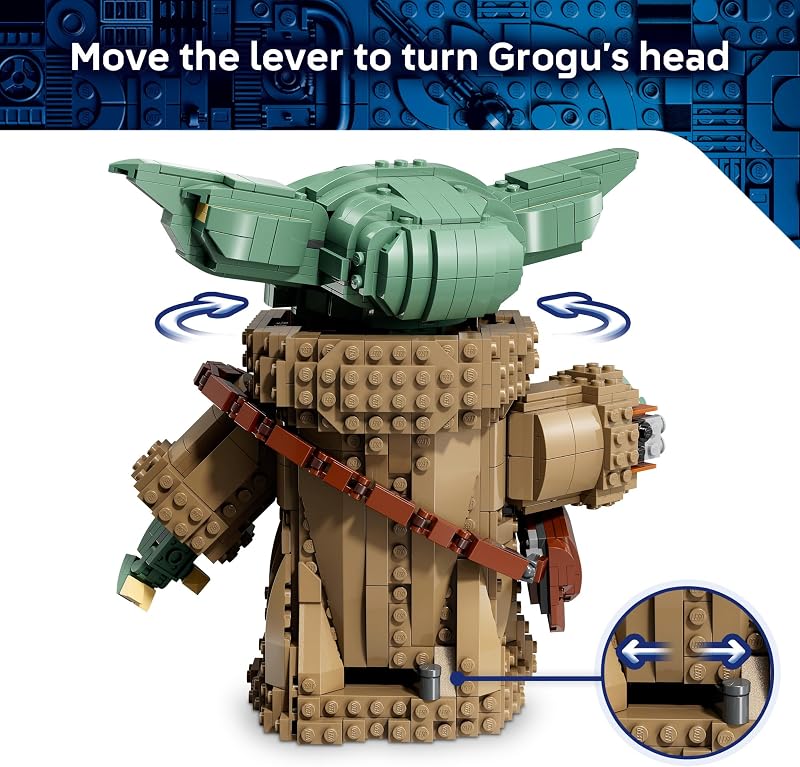 LEGO Star Wars Grogu Mandalorian Apprentice Building Toys Build and Display Set for Boys Girls Ages 10 Star Wars Gifts for Kids 75446