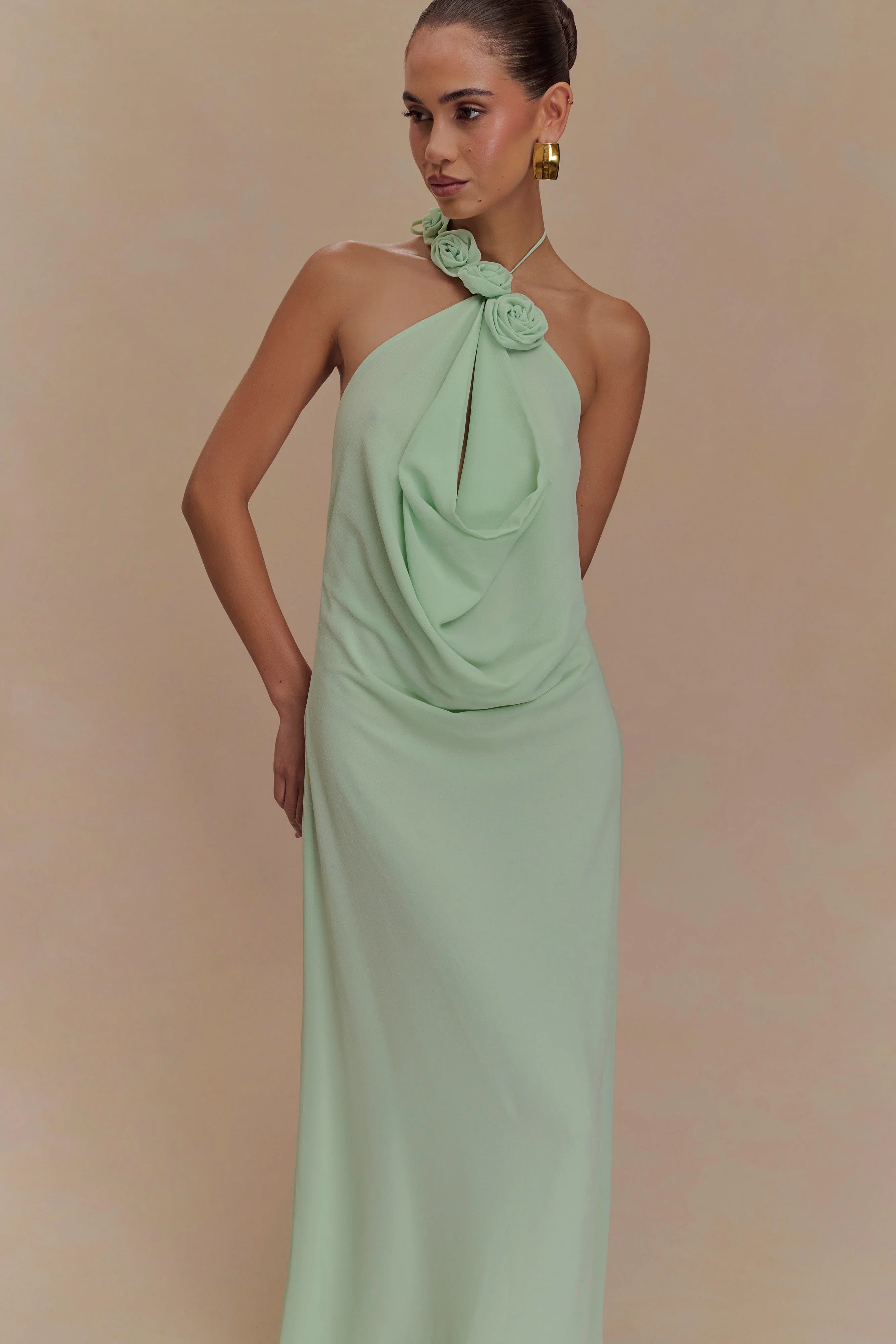 Rosalia Cowl Neck Maxi Dress Sage