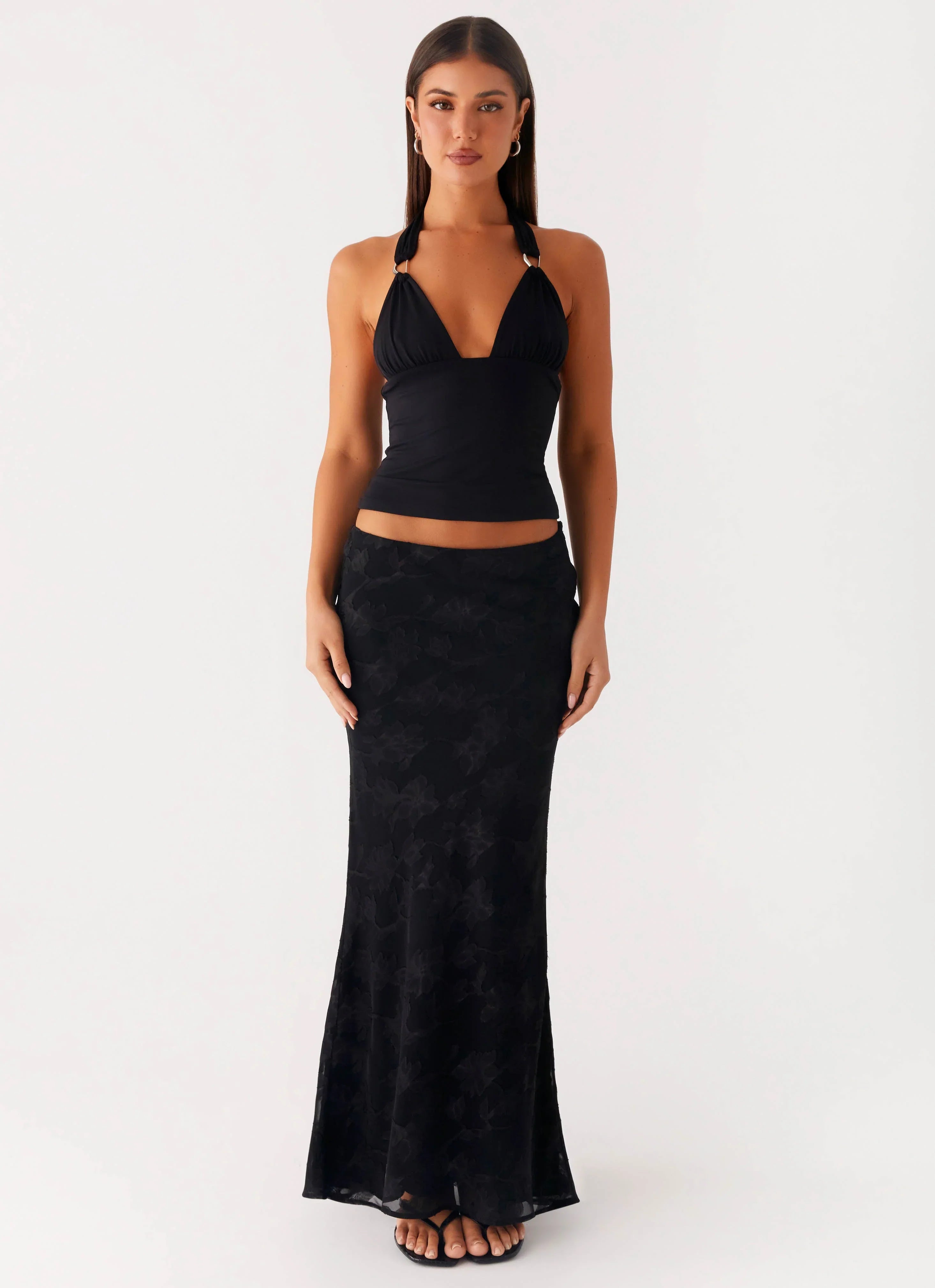 Starlit Maxi Skirt Black