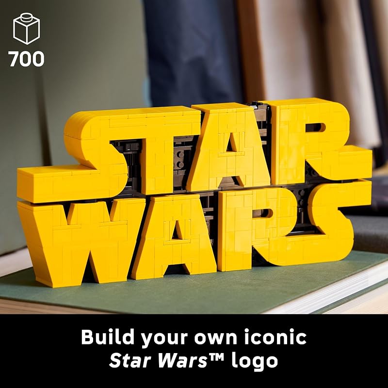 LEGO Star Wars Brick Built Star Wars Logo Building Set for Adults 18 Star Wars Gift Idea for Birthdays Collectible DIY Model Kit Home Decor Idea for Fans of The Movie Series 75407