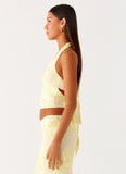 Radiate Halterneck Top Yellow
