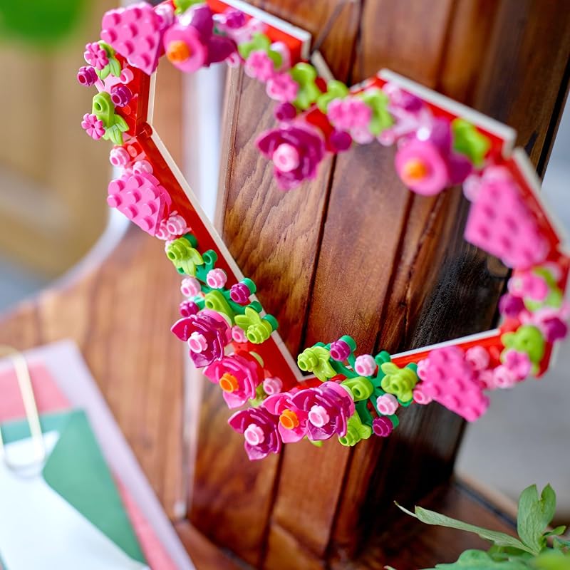 LEGO Heart Ornament Building Toy Set Fun Arts and Crafts Idea for Girls and Boys Ages 9 Display on The Wall as Home Decoration Gifts for Kids 40638