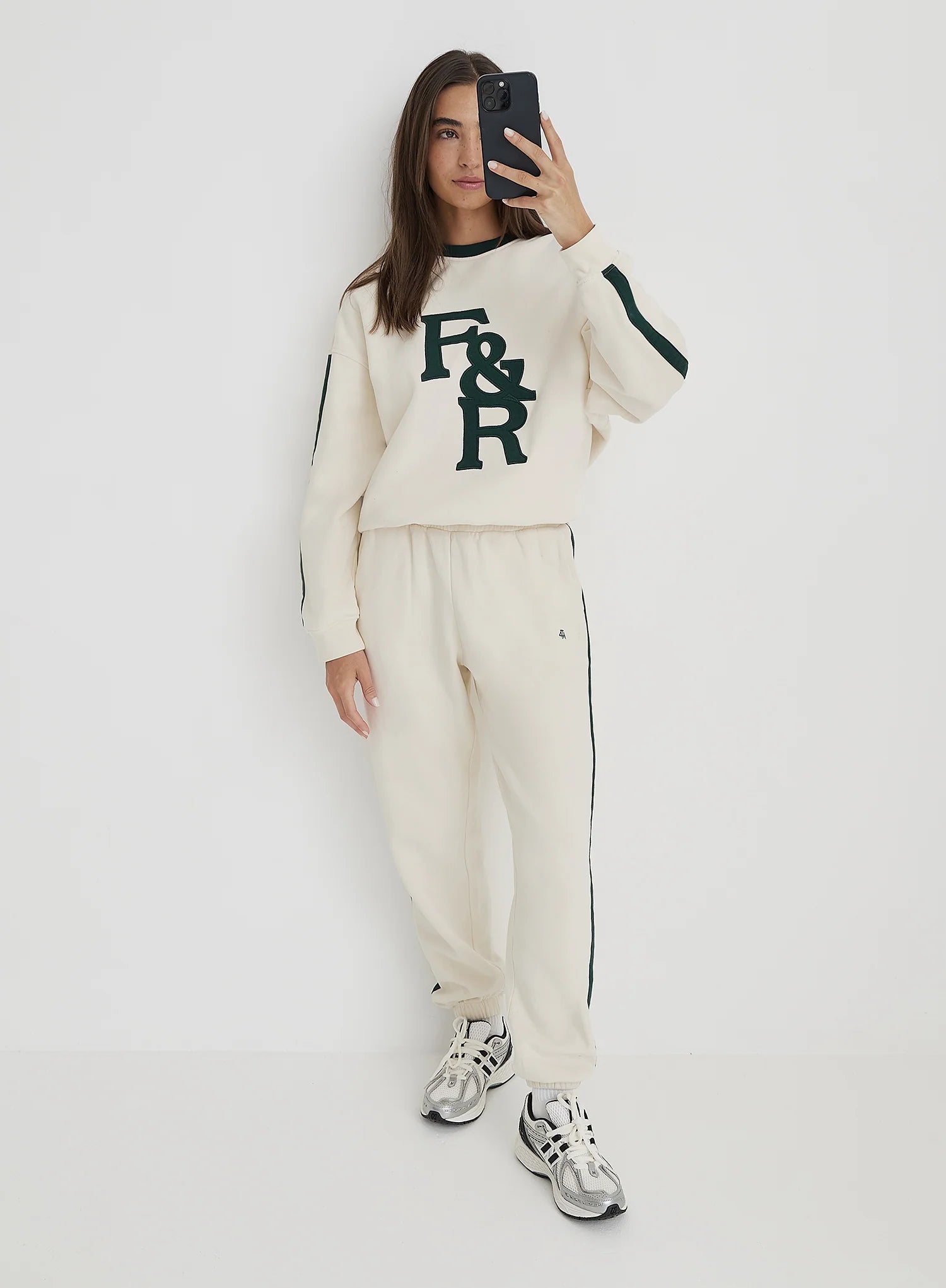 Cream 4th Branded Contrast Trim Jogger Sloane