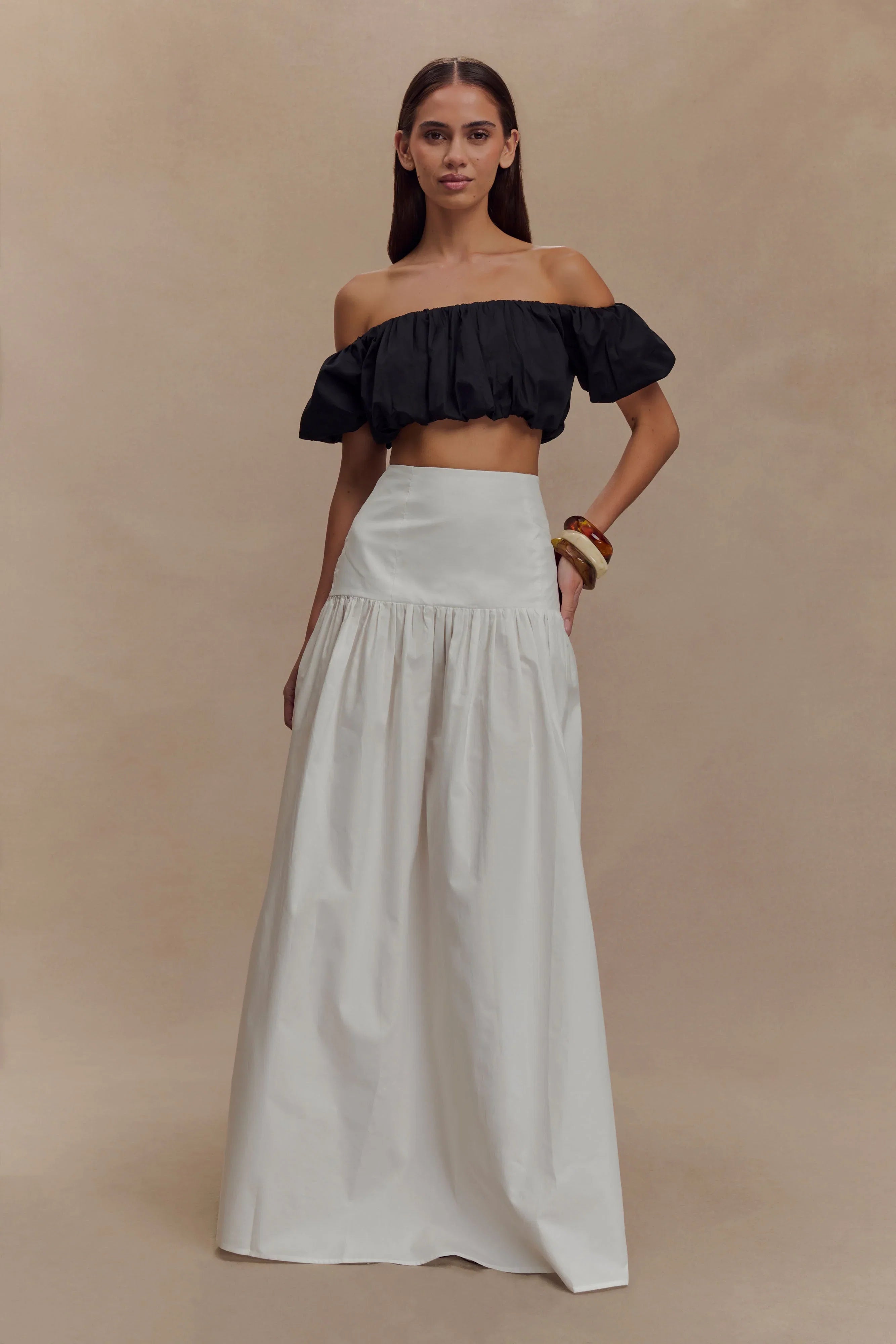 Autumn Maxi Skirt White