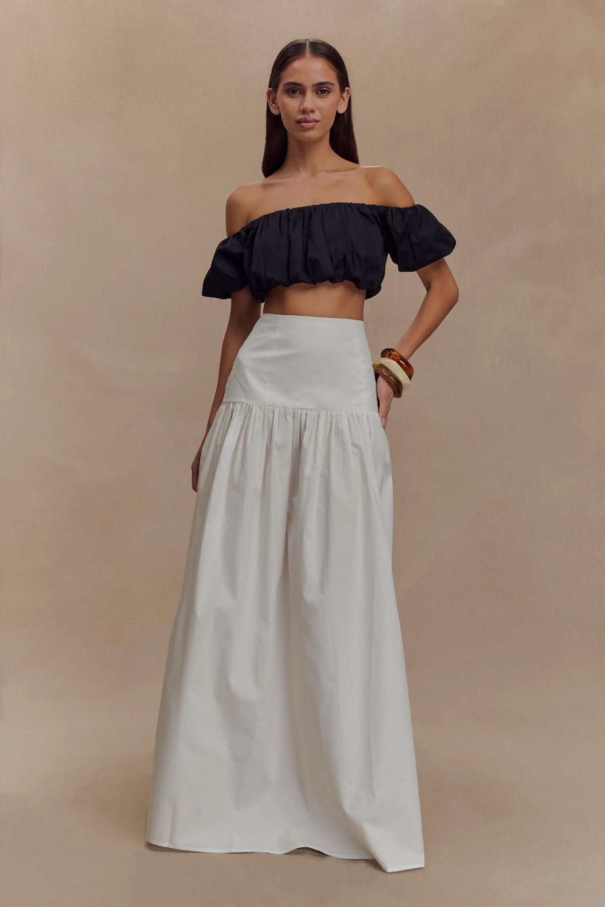 Autumn Maxi Skirt White