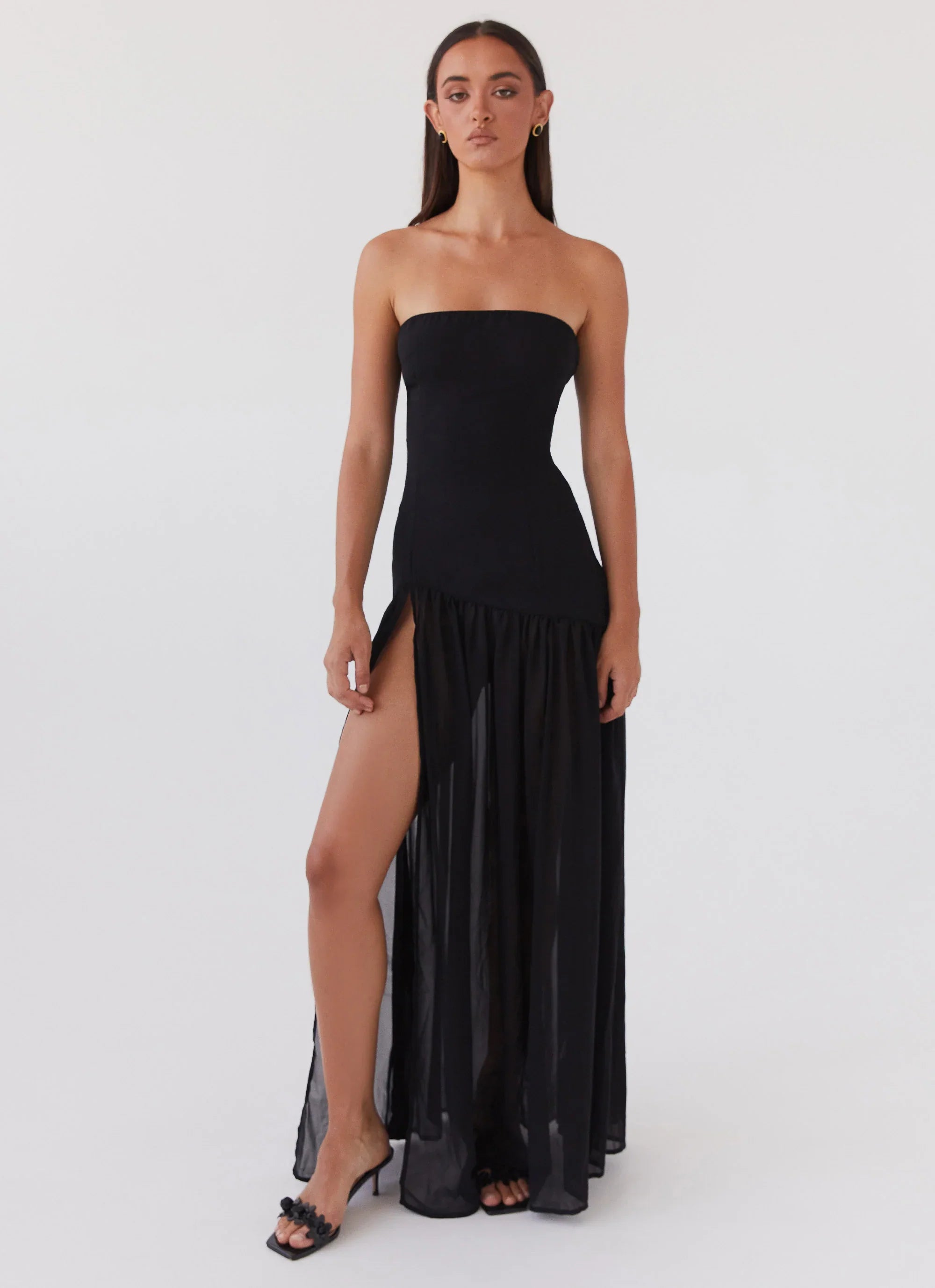 Eden Strapless Maxi Dress Black
