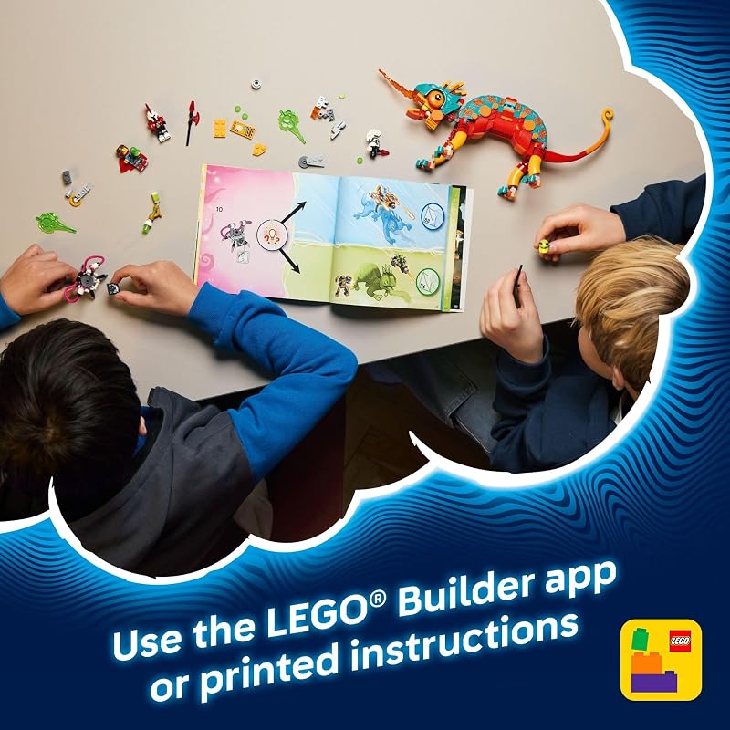 LEGO DREAMZzz Mateos Fire Chameleon Building Toy Pretend Play Set for Kids Ages 7 Storytelling Toy for Boys Girls 2 Construction Modes for Pretend Play Gift Idea for Birthdays 71492
