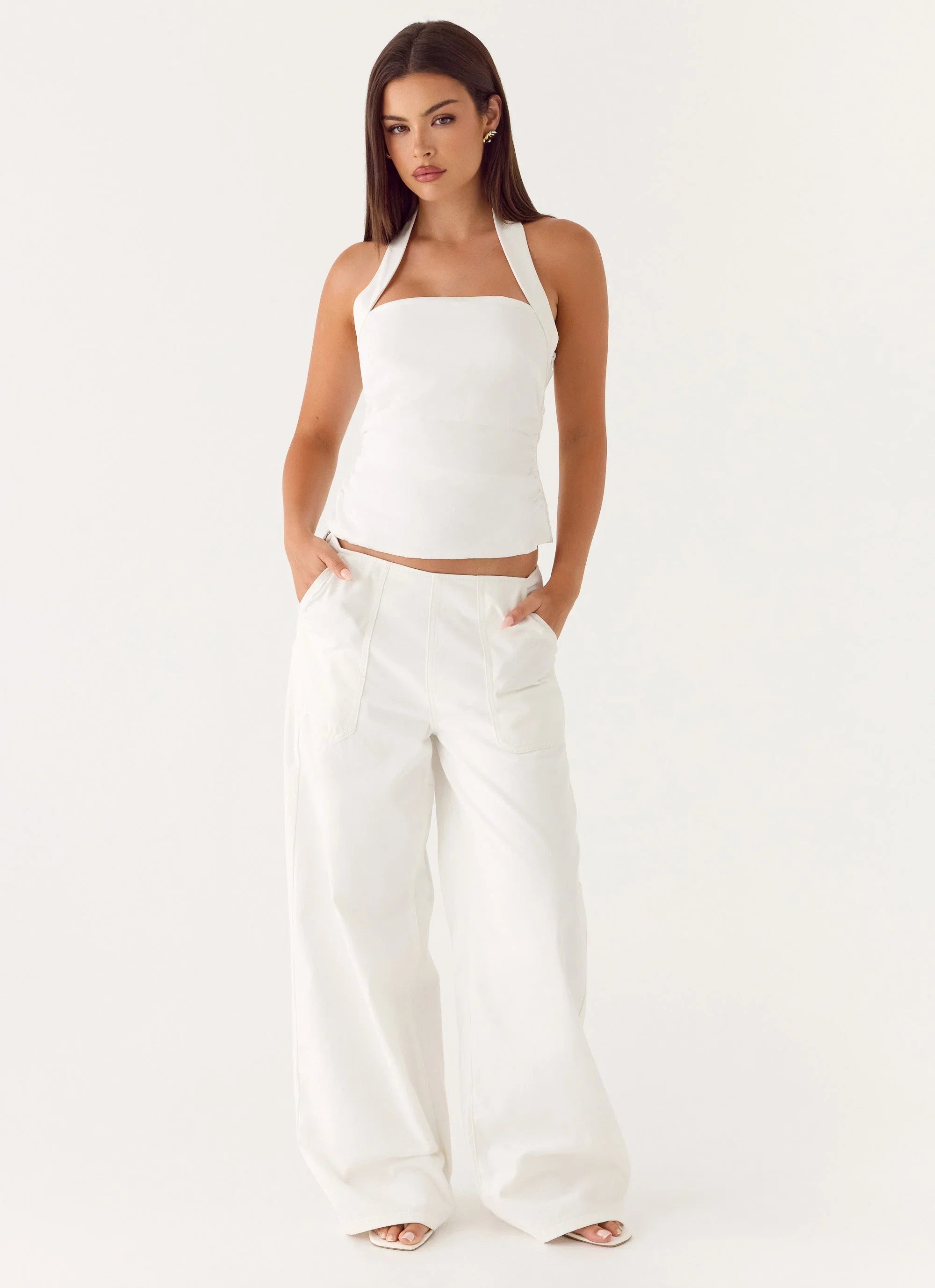 Seethal Low Rise Pants White