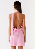 Keena Scarf Mini Dress Pink