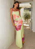 Everett Maxi Dress Green Tropical