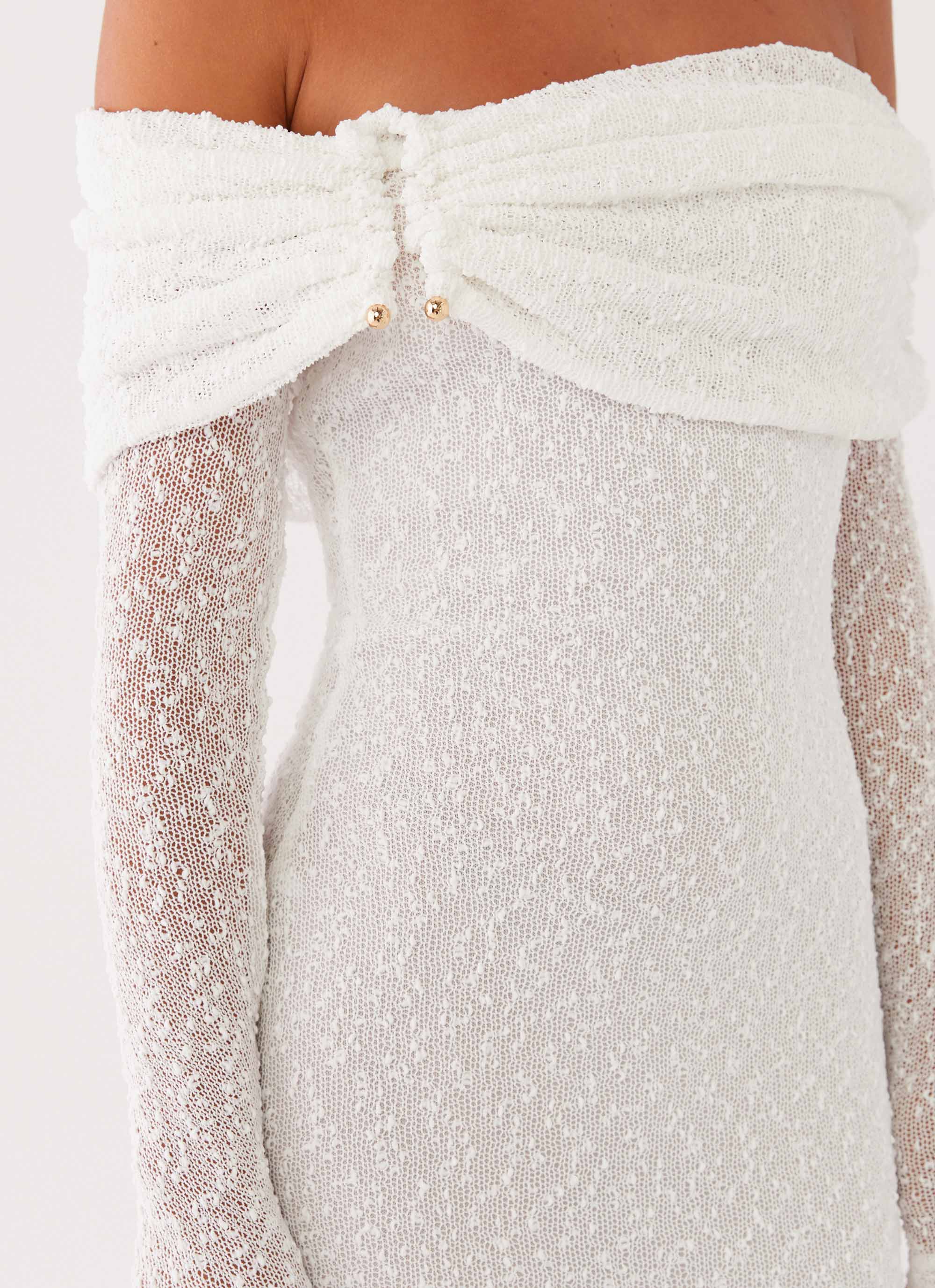 Pollyanna Knit Hardware Maxi Dress Ivory