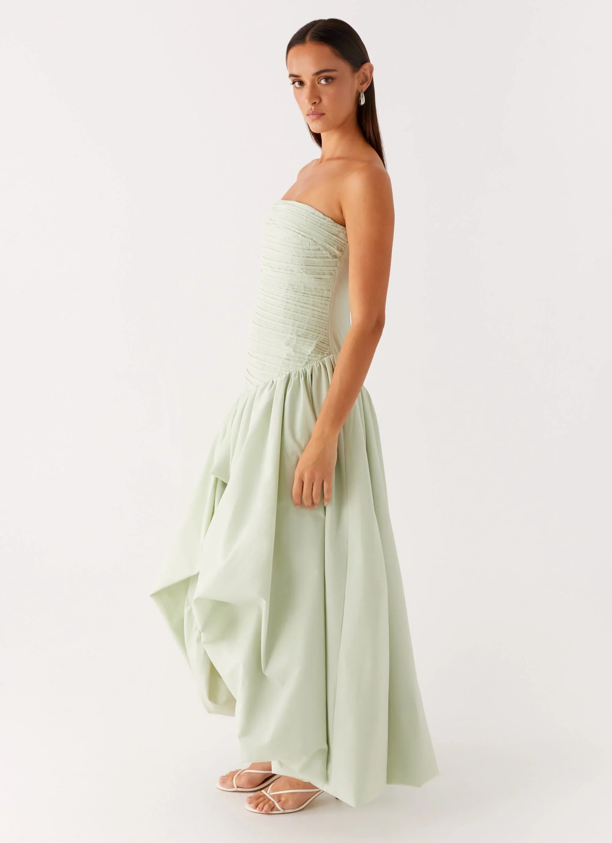 Misa Bubble Maxi Dress Mint