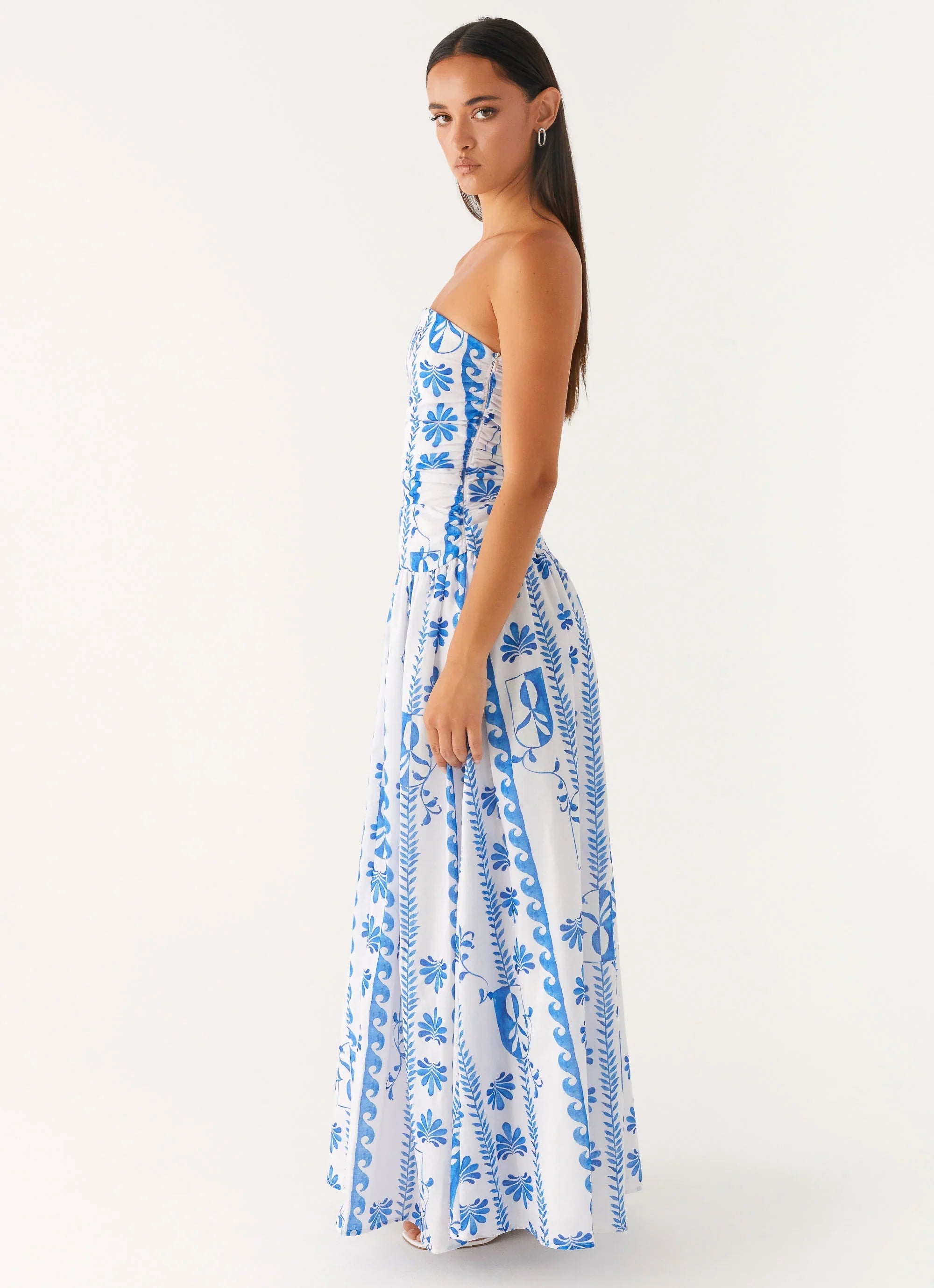 Carmel Maxi Dress Floral Wave