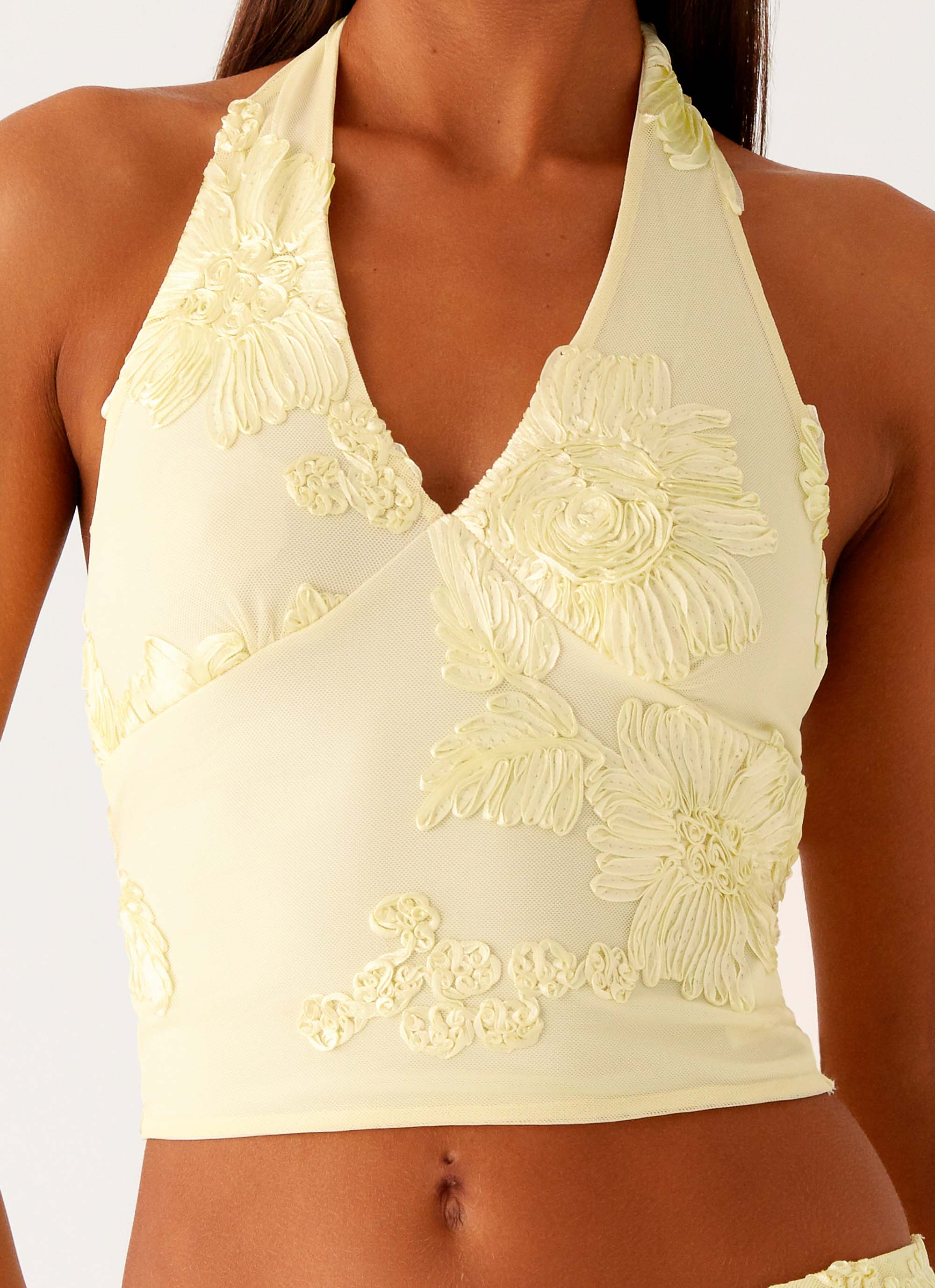 Radiate Halterneck Top Yellow