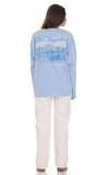 LA Graphic Crewneck Shirt in Light Blue