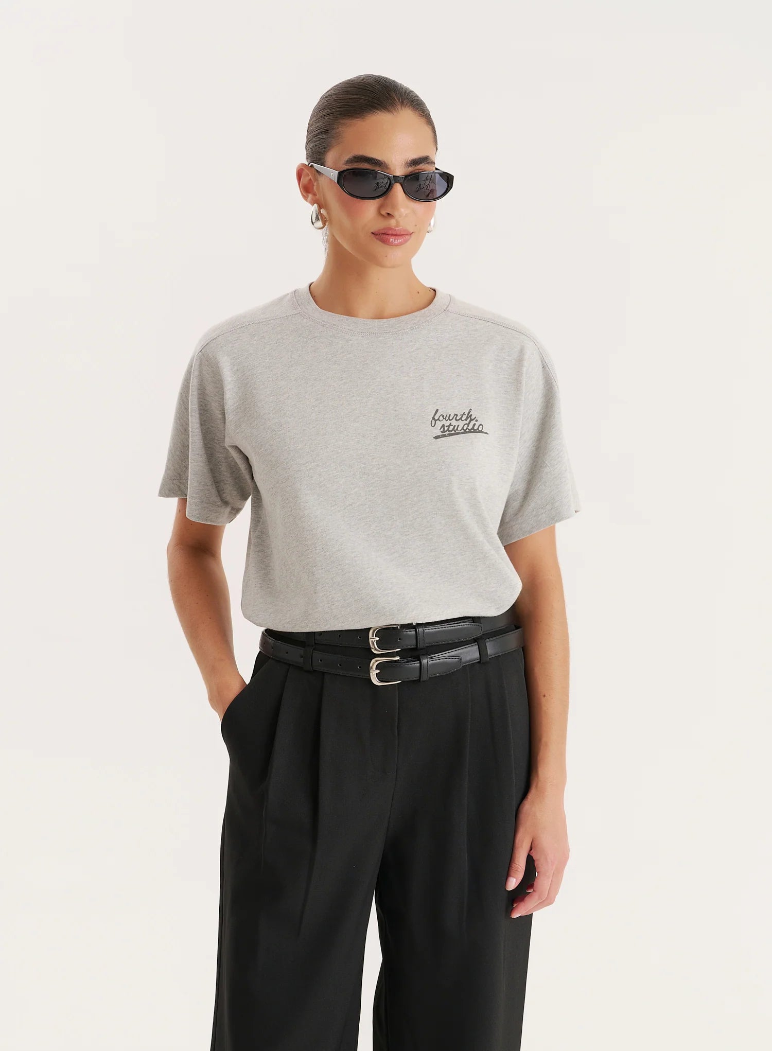 Grey Fourth Studio Cotton T Shirt