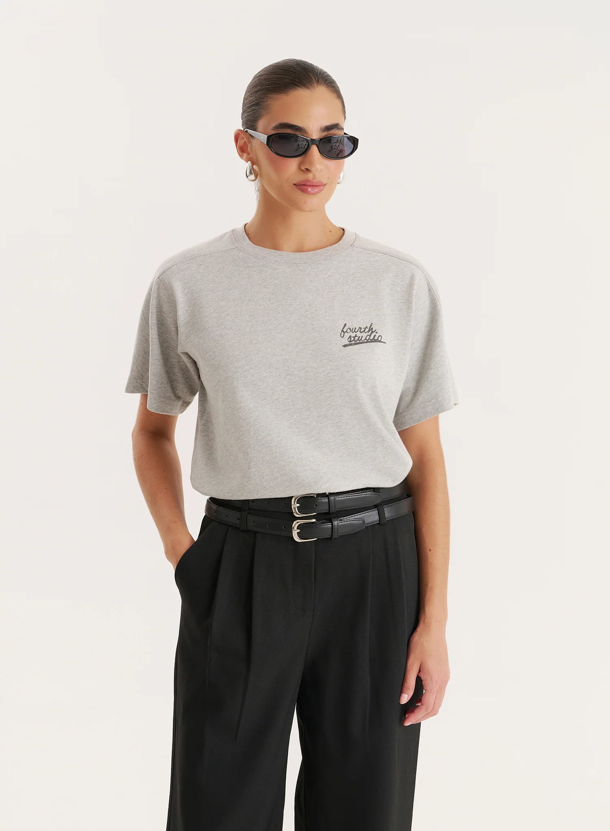 Grey Fourth Studio Cotton T Shirt