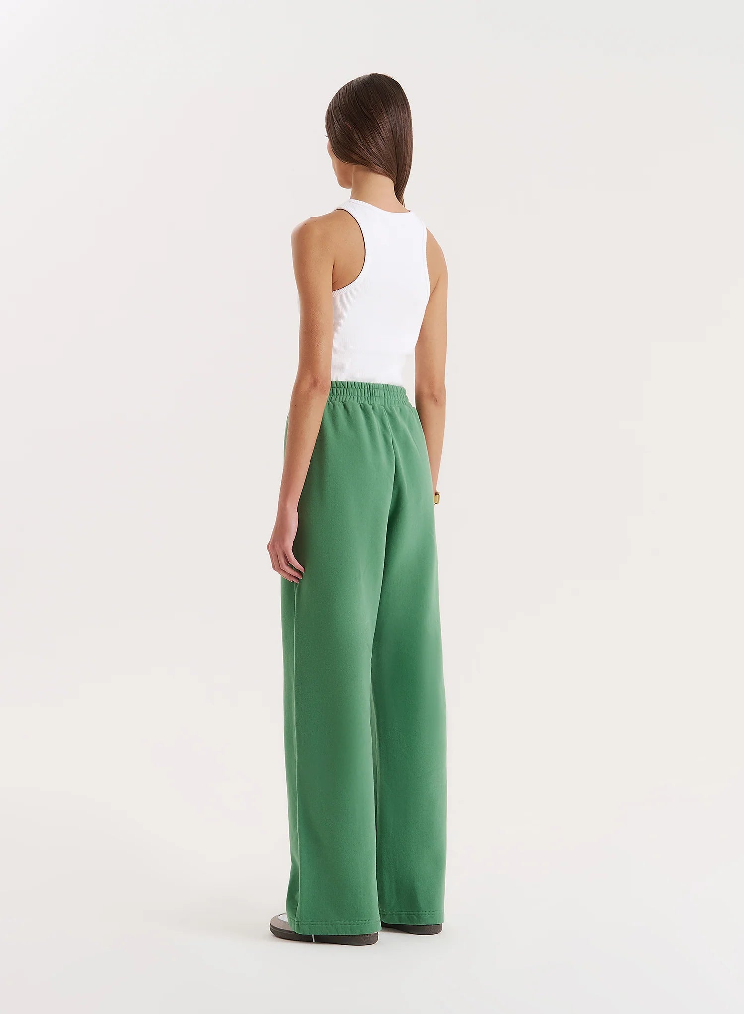 Green 4th Wide Leg Branded Joggers