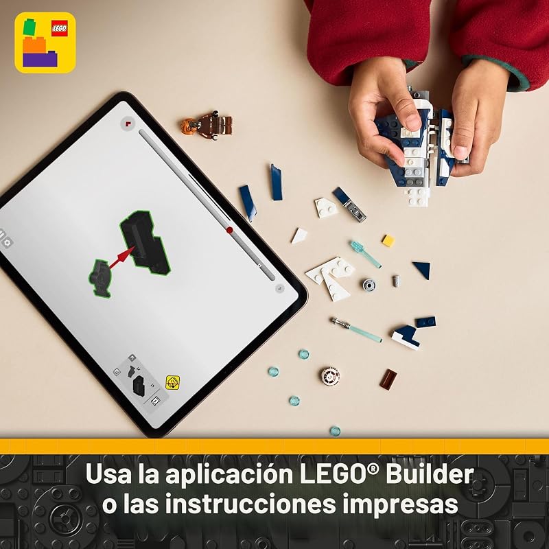 LEGO Star Wars Plo Koons Jedi Starfighter Microfighter Juguete para Niños Juguete de construcción para juego de simulación Juego de las Guerras Clon y decoración de habitación para niños y niñas