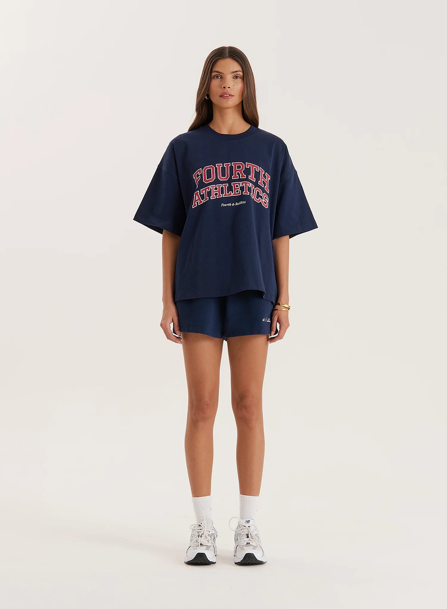 Navy Fourth Athletics Oversized T Shirt