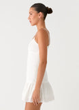 Sync Love Broderie Mini Dress White