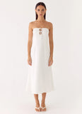 Sun Searching Midi Dress White